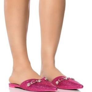 AZALEA WANG SUPER CHIC SLIP ON FLAT IN FUCHSIA